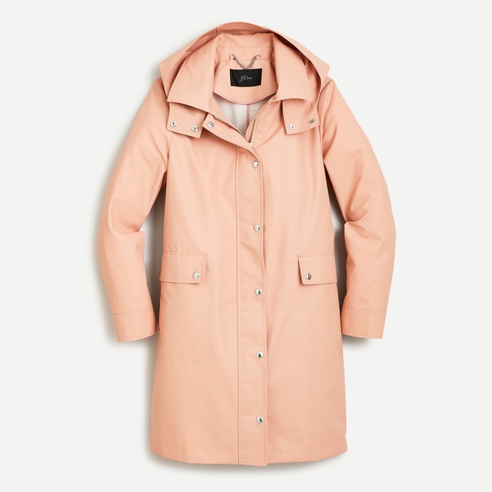 NWT Pink J Crew Classic Raincoat